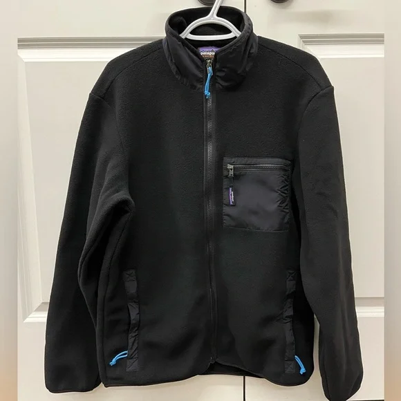 NWT Patagonia Men’s Synchilla Fleece Jacket size M Black - Picture 1 of 5